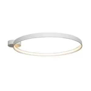 Circle Integrated LED Semi Flush Light, Matt White, 5520lm, 3000K