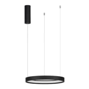 Netlighting Merano Guelph Integrated LED Pendant Ceiling Light Sandy Black Alumi