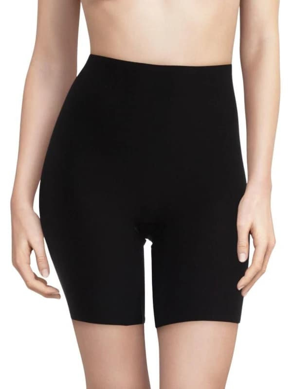 Chantelle Womens SoftStretch High Waisted Mid Thigh Shorts in Black Female One Size