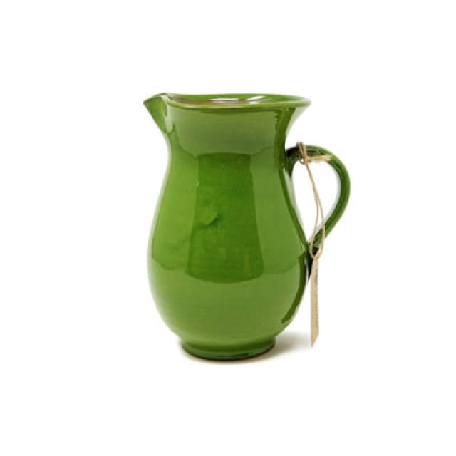 Verano Spanish Ceramics Selena Glazed Hand Dipped Kitchen Dining Pourer Jug Dark Green 1L (H) 19Cm