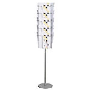 TWINCO Literature Display A4 Silver Metal 28 x 28 x 150 cm