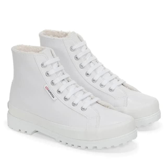 Superga Womens Trainers Superga 2341 Alpina Ice Leather Blanc Female 36