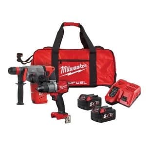 Milwaukee Power Tools M18 FPP2M2 FUEL Twin Pack 18V 2 x 5.0Ah Li-ion