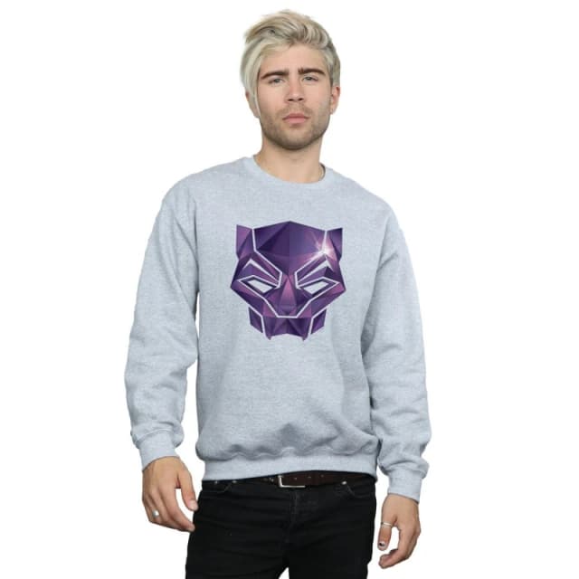 Marvel Marvel Men Avengers Infinity War Black Panther Geometric Sweatshirt in Grey Size: Small Grey S Male 5057981643929