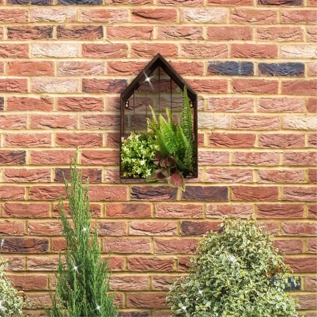 Streetwize Solar House Wall Planter Planters 40x25x12cm Black 39387103000