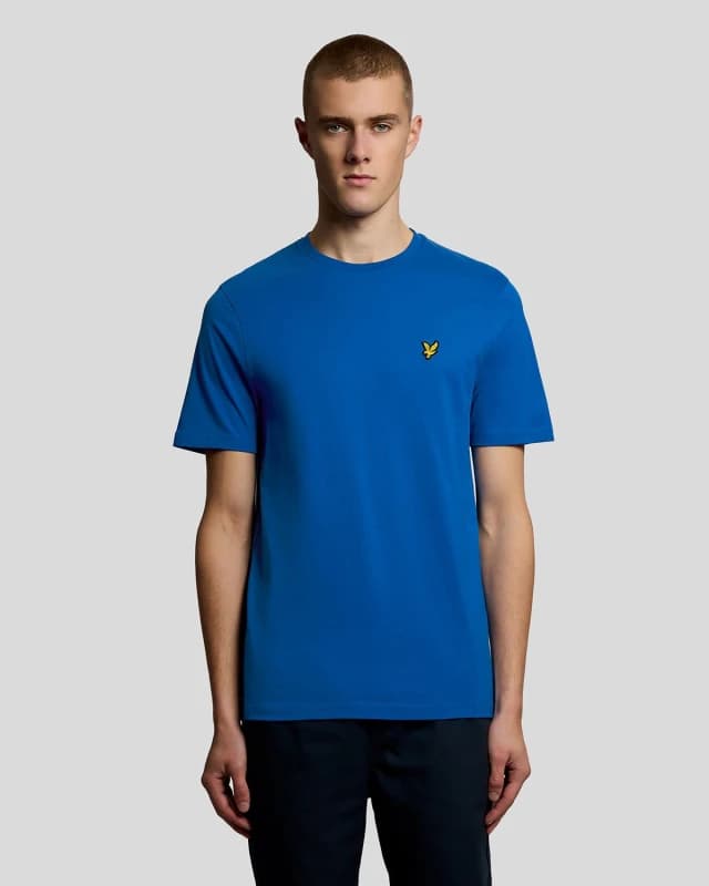 Lyle & Scott Mens Cotton Crew Neck T-Shirt in Blue