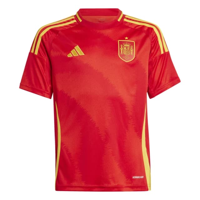adidas Spain Home Shirt 2024 Juniors Scarlett male 7-8 Years