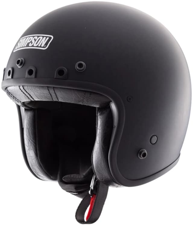 Simpson Chopper Solid Matt Black ECE22.06 Jet Helmet Size XL