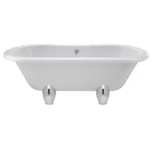 Hudson Reed Kingsbury Freestanding Bath With Deacon Leg Set (1500mm) - White