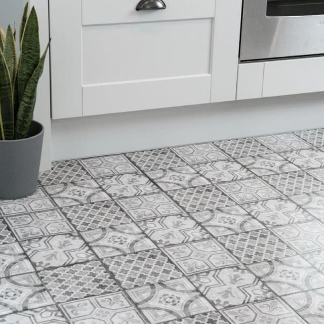 D C Fix Self Adhesive Vinyl Floor Tiles Moroccan Grey Grey unisex 2 SQM