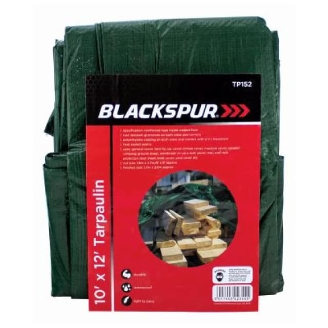 Blackspur 10' X 12' Tarpaulin, Green 13320AWUK