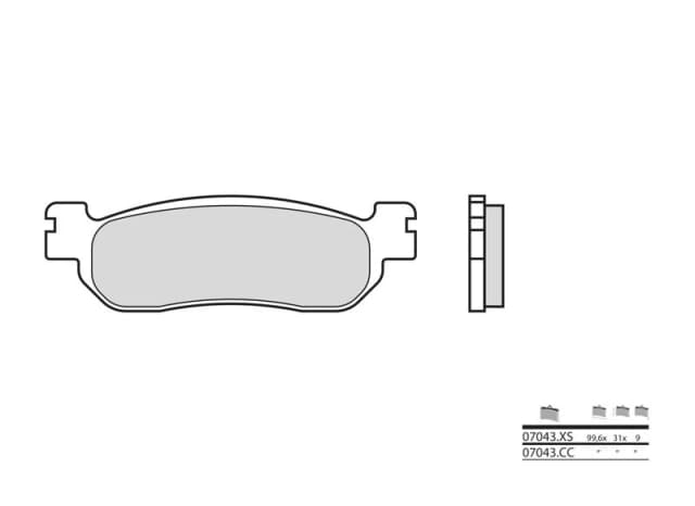 Brembo S.p.A. Scooter Sintered Metal Brake pads - 07043XS