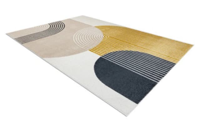 RugsX Carpet Fusion 0240 Cream / Yellow - Geometric, Modern, Abstract 80X150 Cm