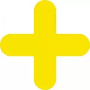 Yellow Symbol ”” Floor Graphic adheres to most