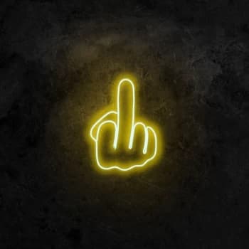 Middle Finger - Yellow Yellow Wall Lamp