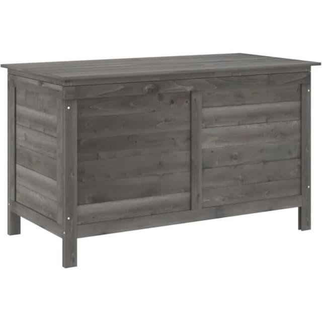 vidaXL Garden Storage Box Anthracite 99x49.5x58.5cm Solid Wood Fir, Grey 364754