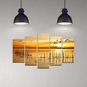 5DMDF-15 Multicolor Decorative MDF Painting (5 Pieces)