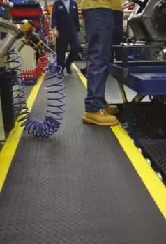 Coba Europe Safety Deckplate Individual PVC Foam/Vinyl Anti-Fatigue Mat x 900mm, 1.5m x 14mm