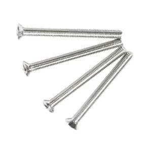 BQ Brass effect Metal Interior socket switch screw Dia3.5mm L38mm Pack of 4