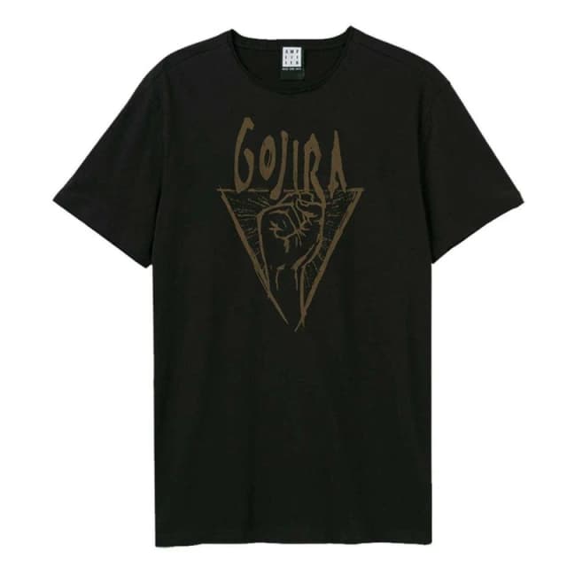 Amplified Amplified Men Power Glove Gojira T-Shirt in Black Size: X-Small Black XS Male 5063852064564
