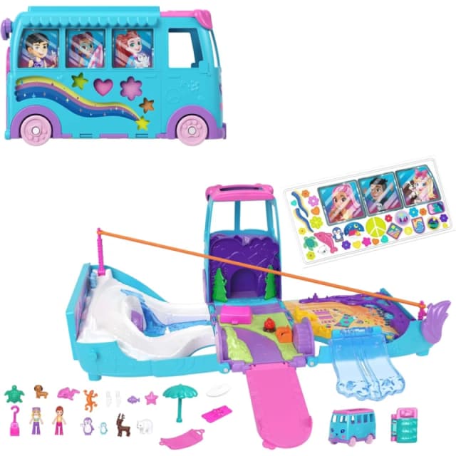Polly Pocket Polly Pocket Pet Mobile Adventure Playset with Micro Dolls