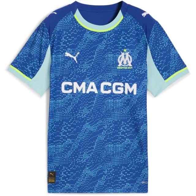 Puma Marseille Third Shirt 2025 2026 Juniors Blue unisex 7-8 (S)