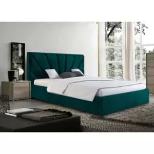 Hamini Bed Small Double Plush Velvet Green