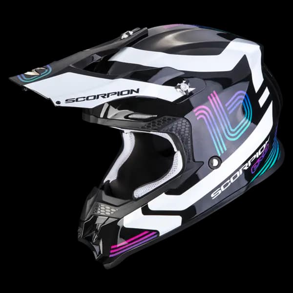 Scorpion VX-16 Evo Air Tub Metal Black-White Offroad Helmet XL