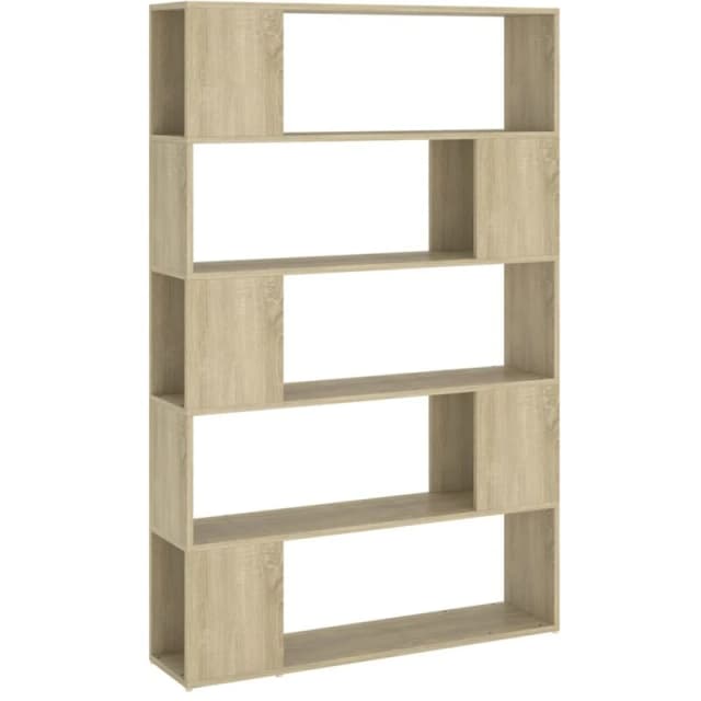 VIDAXL Book Cabinet Room Divider Sonoma Oak 100x24x155cm Engineered Wood Vidaxl 8720286651568