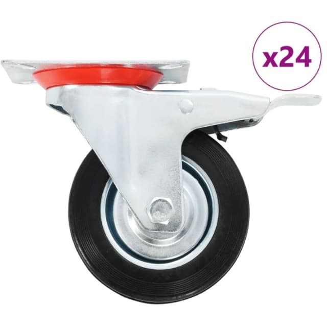 VIDAXL 24 pcs Swivel Casters 100 mm Vidaxl 8719883717562