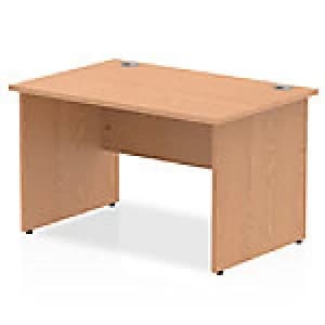 Impulse Panel End 1200 Rectangle Desk Oak