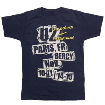 U2 - I+E Paris Event 2015 Unisex Large T-Shirt - Blue