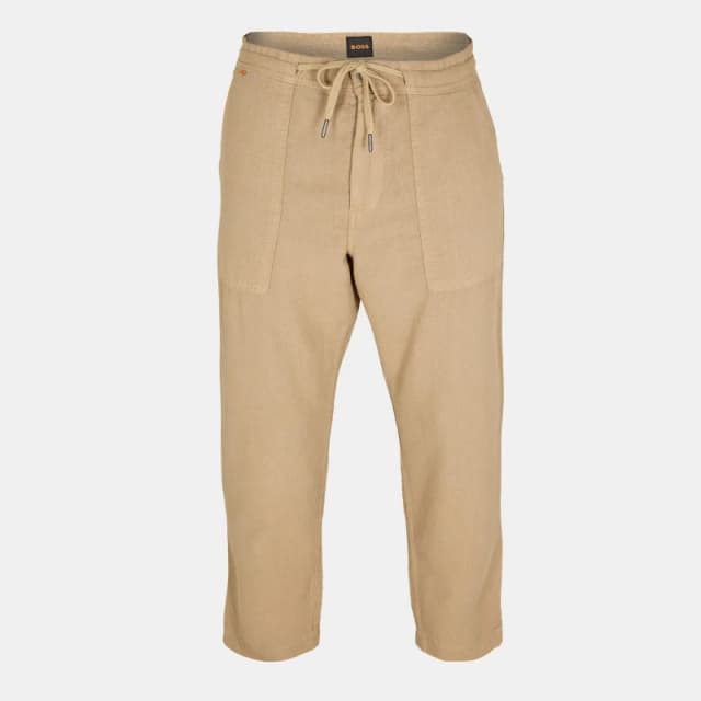 Boss Mens Sisla-Pp Straight Trousers Medium Beige male 30W R