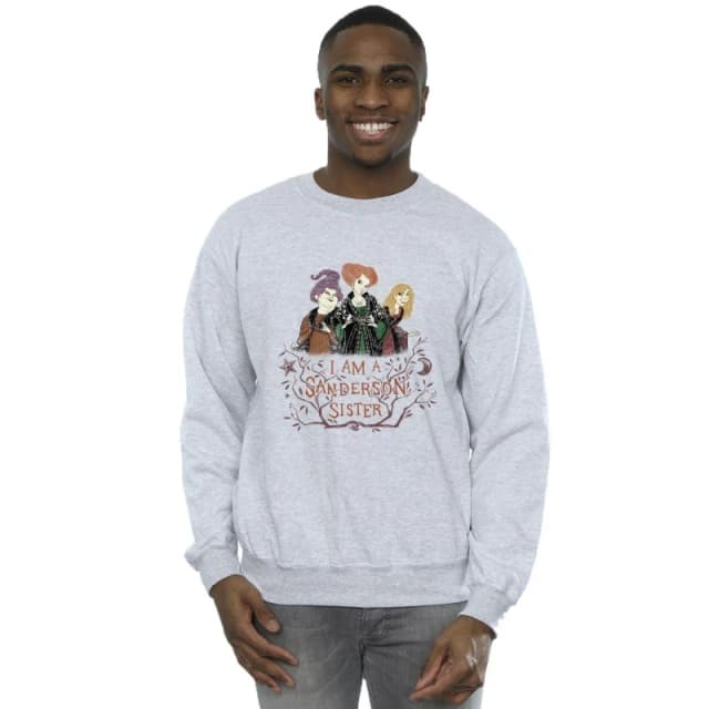 Disney Men Hocus Pocus Sanderson Sister Sweatshirt in Grey Size: Small Grey S Male 5063153211131