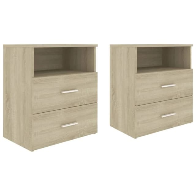 VIDAXL Bed Cabinets 2 pcs Sonoma Oak 50x32x60cm Vidaxl 8720286586853