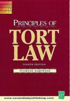 Principles of Tort Law by Harpwood Paperback