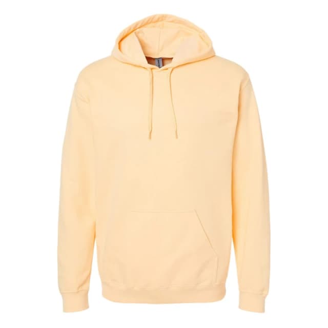 Gildan Mens Softstyle Fleece Midweight Hoodie in Yellow Size: Small Yellow Male S