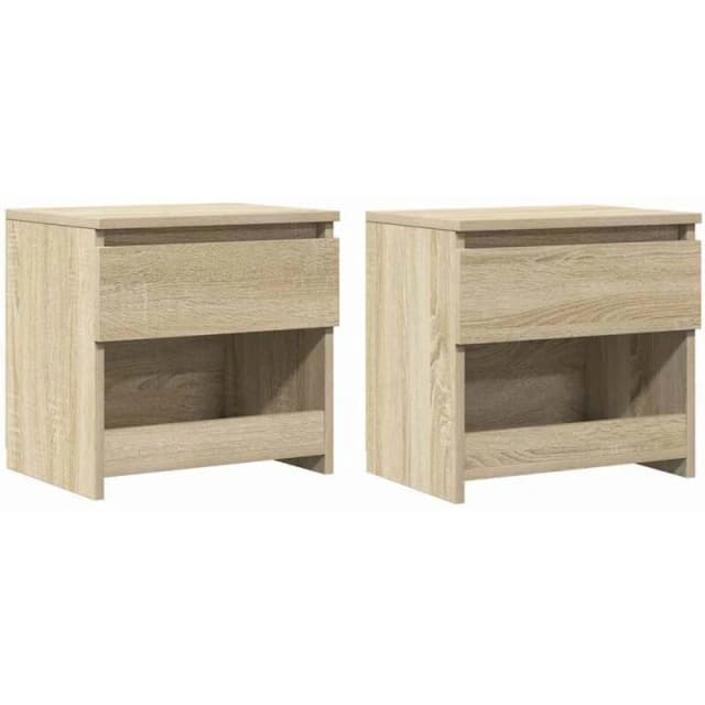 VIDAXL Bedside Cabinets 2 pcs Sonoma Oak 40x30x39cm Engineered Wood Vidaxl 8720286352960