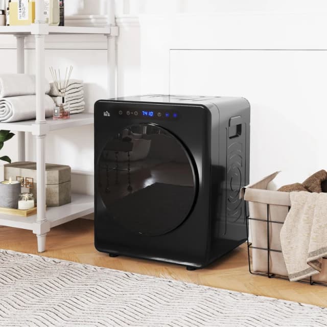 HOMCOM HOMCOM 4kg Vented Tumble Dryer, Portable Freestanding Front Tumble Dryer, 1000W in Black One Size Unisex 5063603042261
