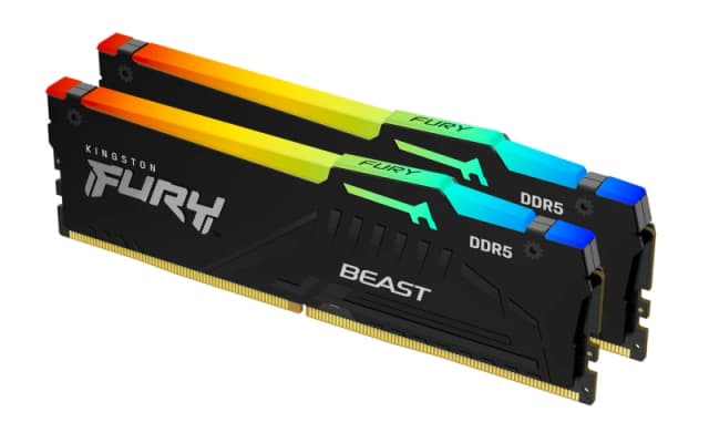 Kingston Technology Kingston Technology FURY Beast 64GB 5600MT/s DDR5 CL36 DIMM (Kit of 2) RGB KF556C36B2AK264