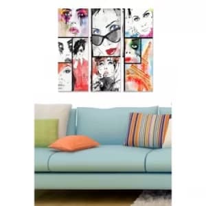 MDF84873096 Multicolor Decorative MDF Painting (3 Pieces)