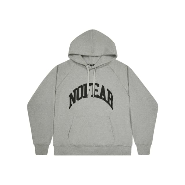 No Fear Mens Varsity Hoodie Grey Marl male S