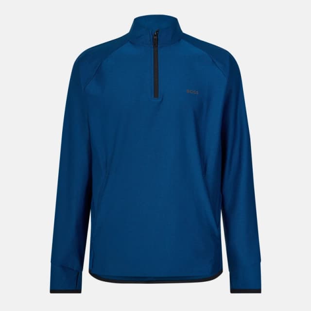 Boss Mens Active 1/4 Zip Fleece Open Blue male S