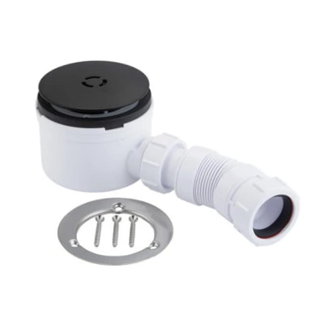 Mcalpine 3 Pin Shower Trap With Flexible Adaptor In Stylish Matt Black Finish