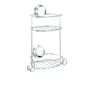 Croydex Stick N Lock Compact 2 Tier Basket/Shower Caddy