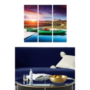 MDF8428461 Multicolor Decorative MDF Painting (3 Pieces)