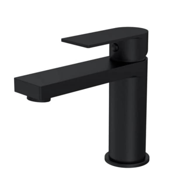 BALTERLEY Modern Square Mono Basin Mixer Tap & Push Button Waste - Matt Black Balterley BTD405