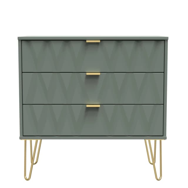 Ready Assembled 2 U Dallas 3 Drawer Chest (Ready Assembled) in Pale Green Size: Medium Pale Green Unisex Medium