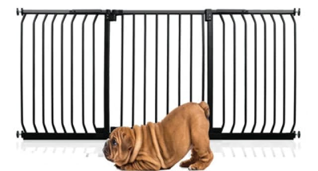 Bettacare Elite Pressure Dog Gate, 179Cm - 188Cm, Matt Black, Pressure Fit Pet Gate For Dog And Puppy