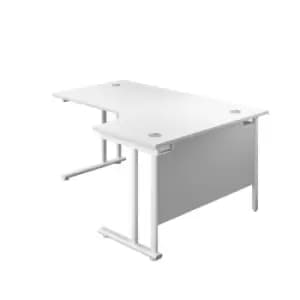 Tc 1600 x 1200 Twin Upright Right Hand Radial Desk White-white